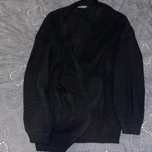 black cardigan